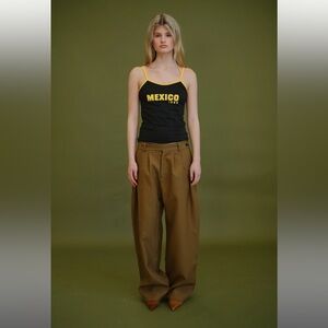 Brown Wide-Leg Trousers